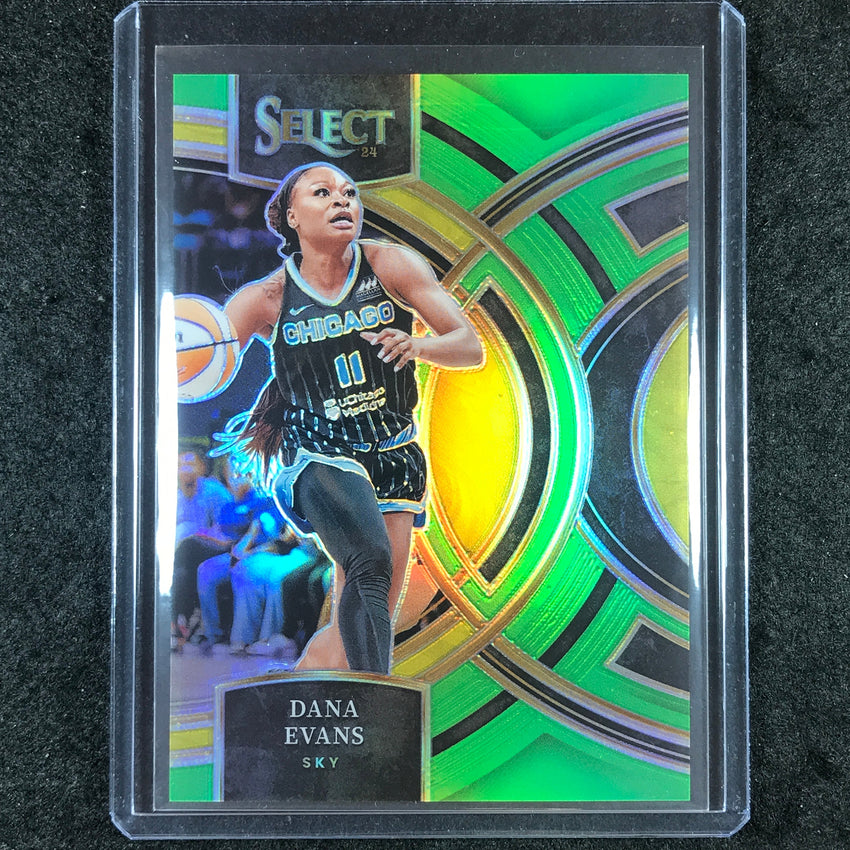 2024 Select WNBA DANA EVANS Premier Level Neon Green 71/75 #146