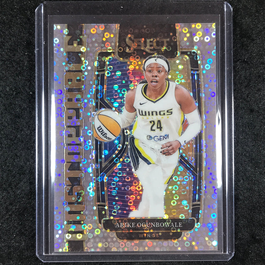 2024 Select WNBA ARIKE OGUNBOWALE Unstoppable White Disco 47/75 #15
