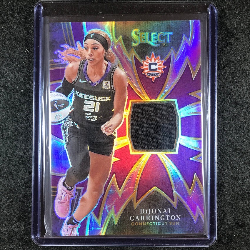 2024 Select WNBA DIJONAI CARRINGTON Sparks Jersey Relic Purple 14/49