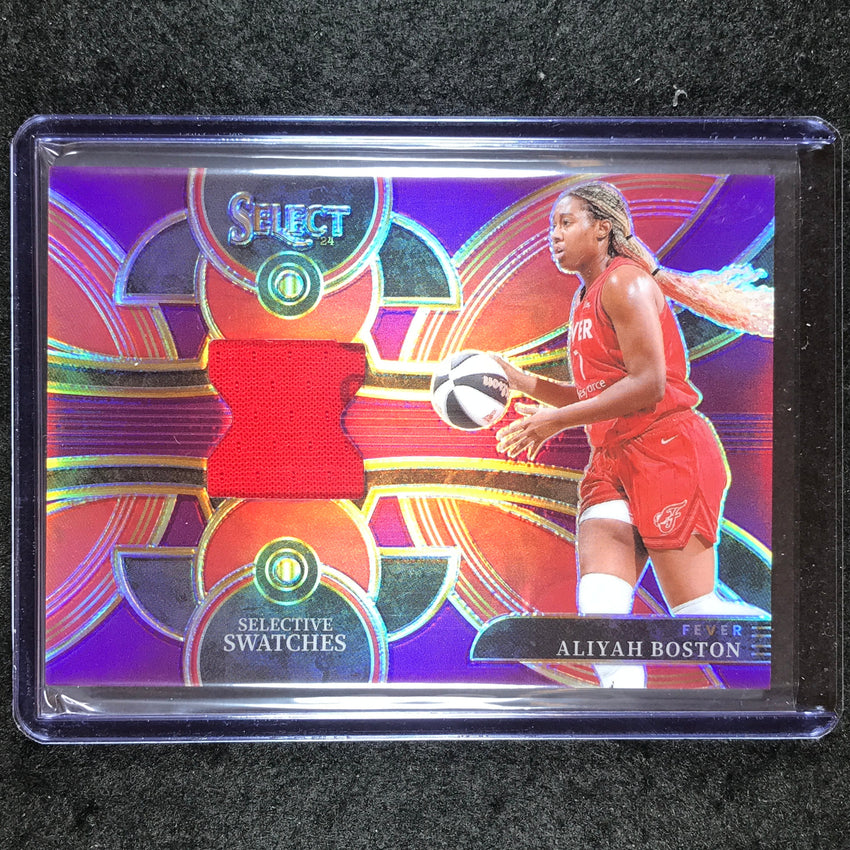 2024 Select WNBA ALIYAH BOSTON Selective Swatches Jersey Relic Purple 48/49