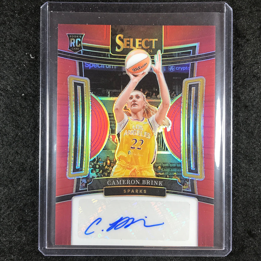 2024 Select WNBA CAMERON BRINK Signatures Rookie Auto Red 37/99