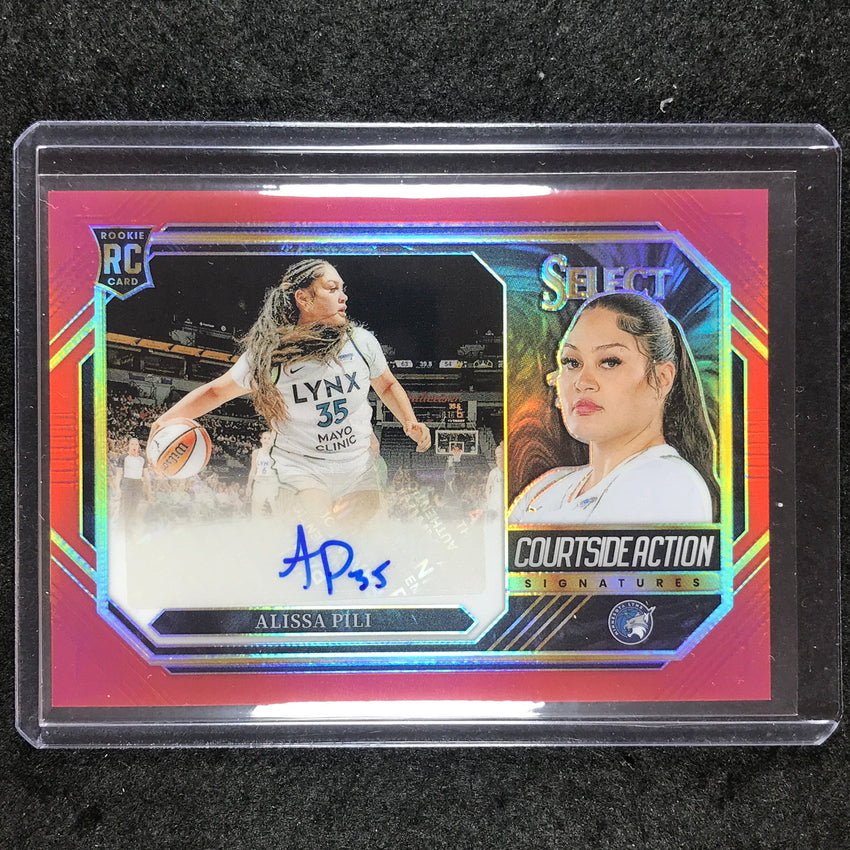 2024 Select WNBA ALISSA PILI Courtside Action Signatures Rookie Auto Red 79/99