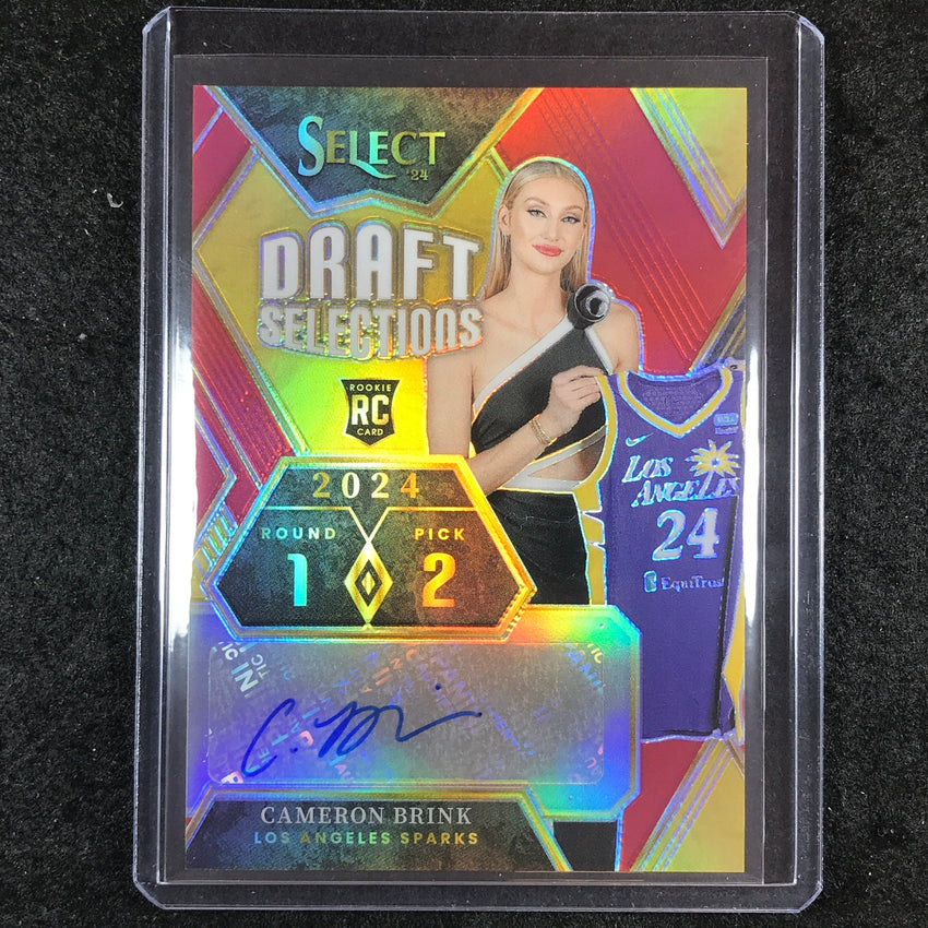 2024 Select WNBA CAMERON BRINK Draft Selections Signatures Auto Red 9/99