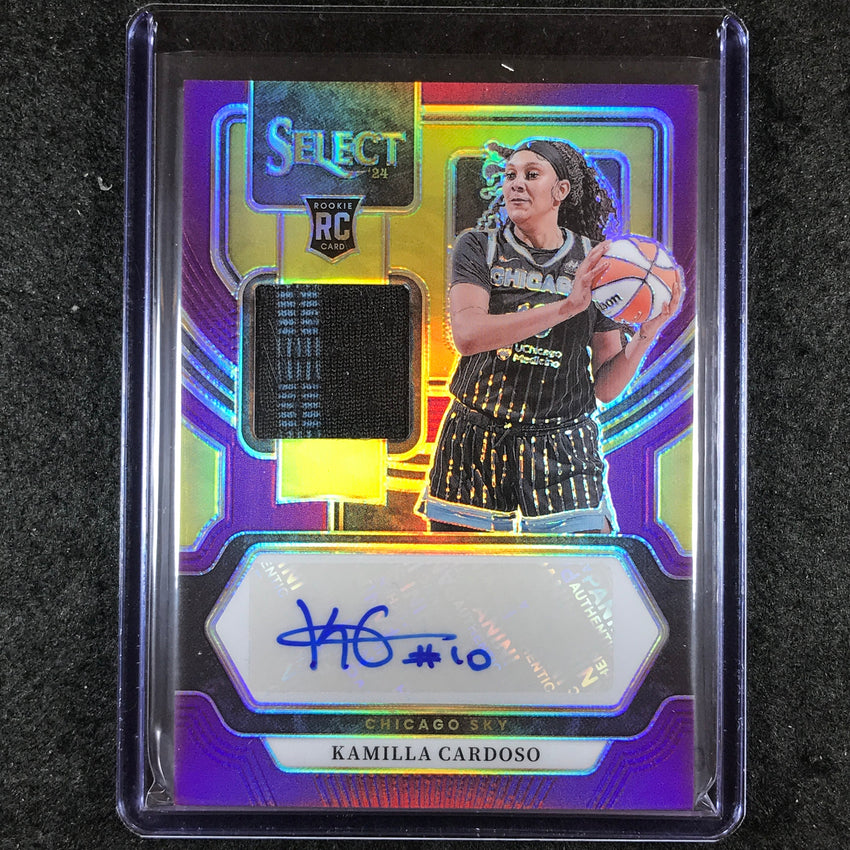 2024 Select WNBA KAMILLA CARDOSO Autographed Memorabilia Rookie Purple 70/99
