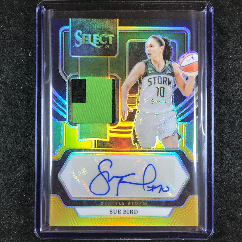 2024 Select WNBA SUE BIRD Autographed Memorabilia Patch Auto Black Gold 1/5