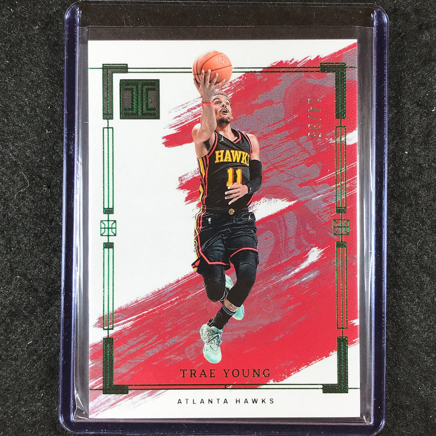 2023-24 Impeccable TRAE YOUNG Base Green 14/35 #99