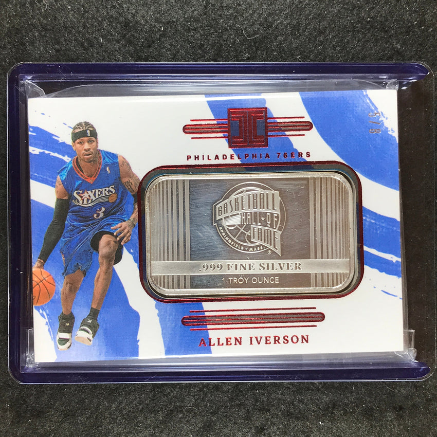2023-24 Impeccable ALLEN IVERSON Silver HOF Logo International 5/8 #12