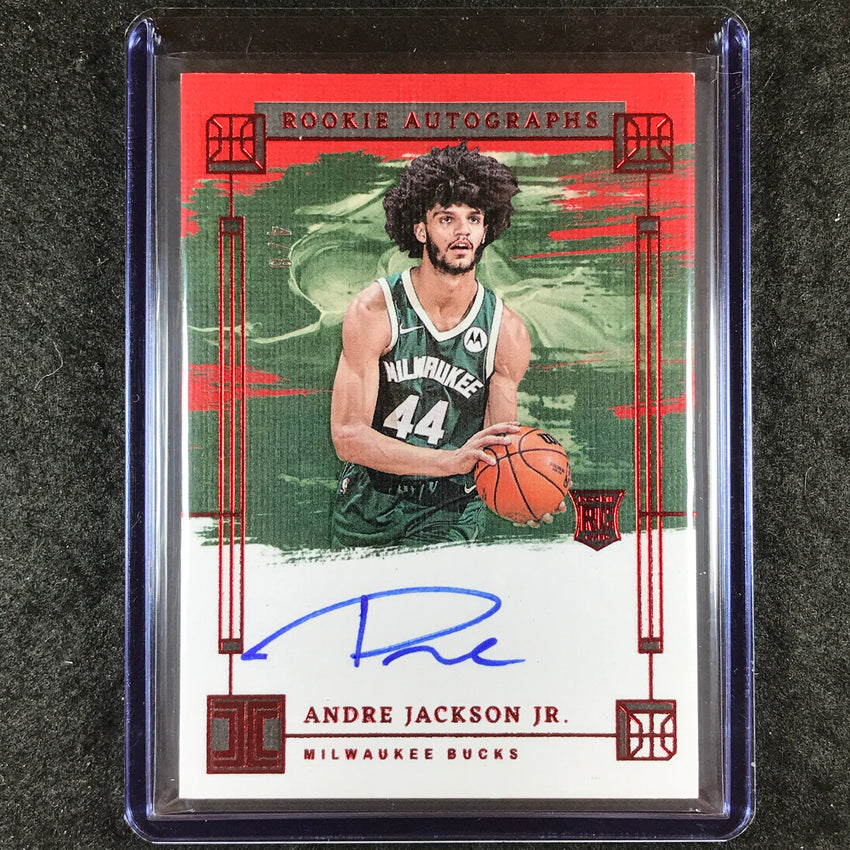 2023-24 Impeccable ANDRE JACKSON JR. Rookie Autographs International Red 4/8