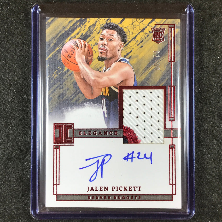 2023-24 Impeccable JALEN PICKETT Elegance Rookie Patch Auto International 81/88