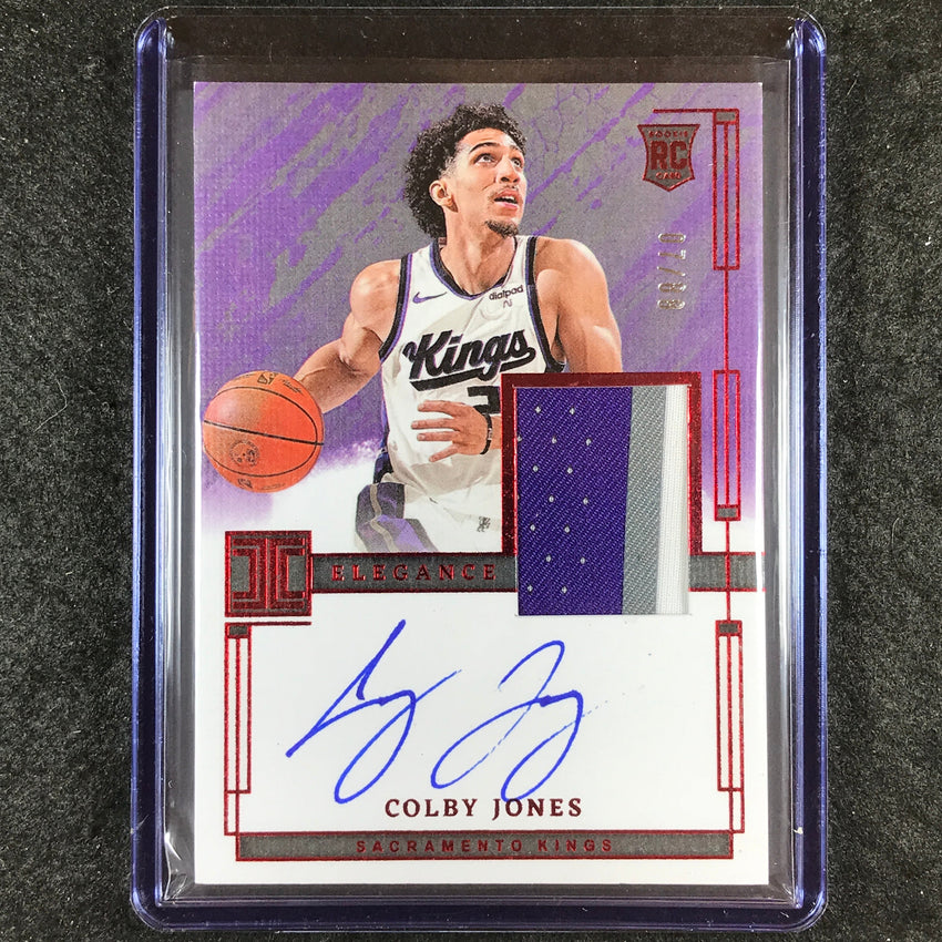 2023-24 Impeccable COLBY JONES Elegance Rookie Patch Auto International 7/88