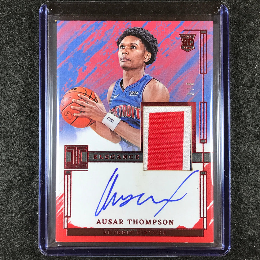 2023-24 Impeccable AUSAR THOMPSON Elegance Rookie Patch Auto Red 8/8