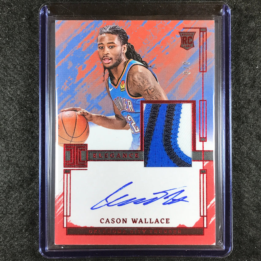 2023-24 Impeccable CASON WALLACE Elegance Rookie Patch Auto Red 8/8