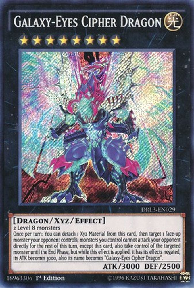 Galaxy-Eyes Cipher Dragon - (DRL3-EN029) - Secret Rare  1st Edition