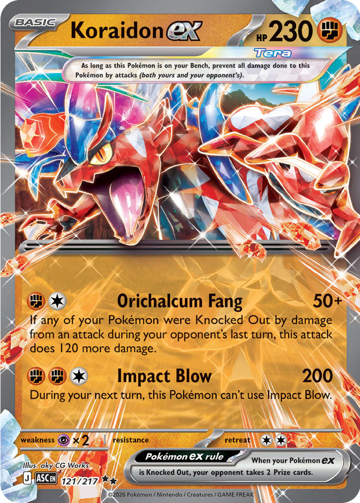Koraidon ex - ( 121 ) - Double Rare - Pokemon ME Ascended Heroes