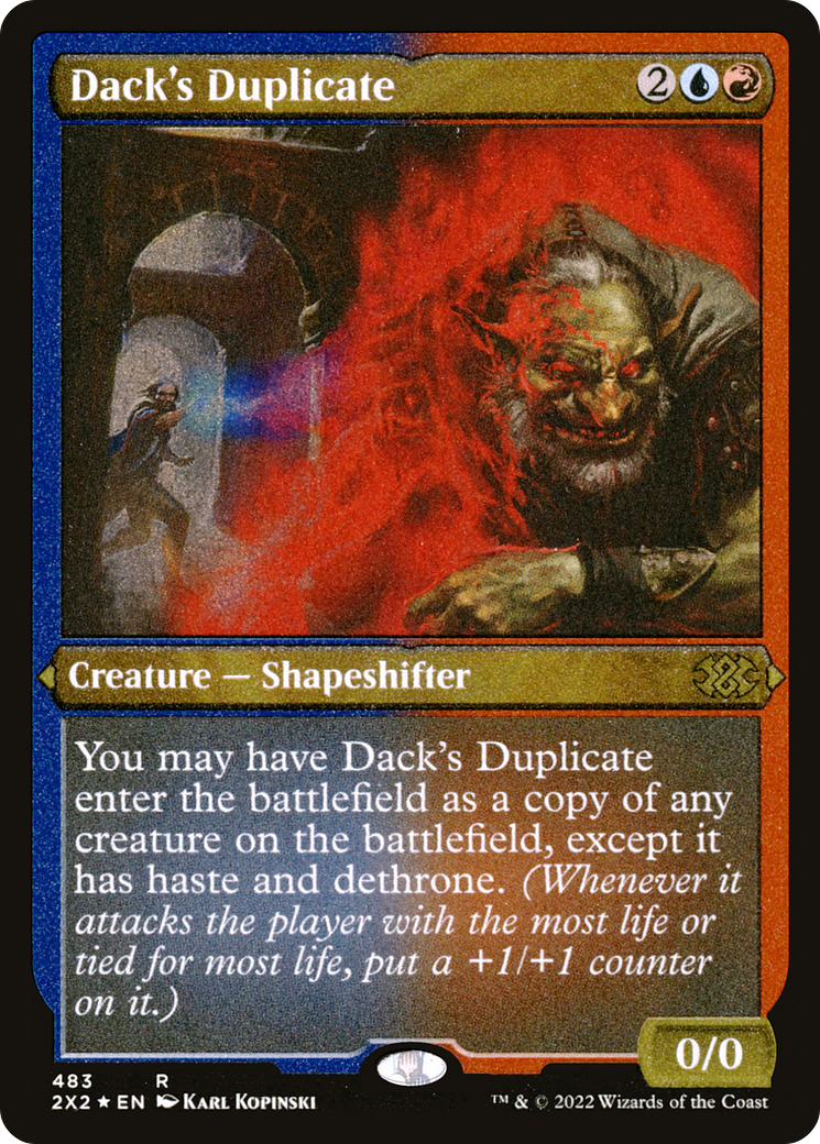 [ EF ] [FOIL] Dack's Duplicate (Foil Etched) #483 - RARE 2X2 - Double Masters 2022