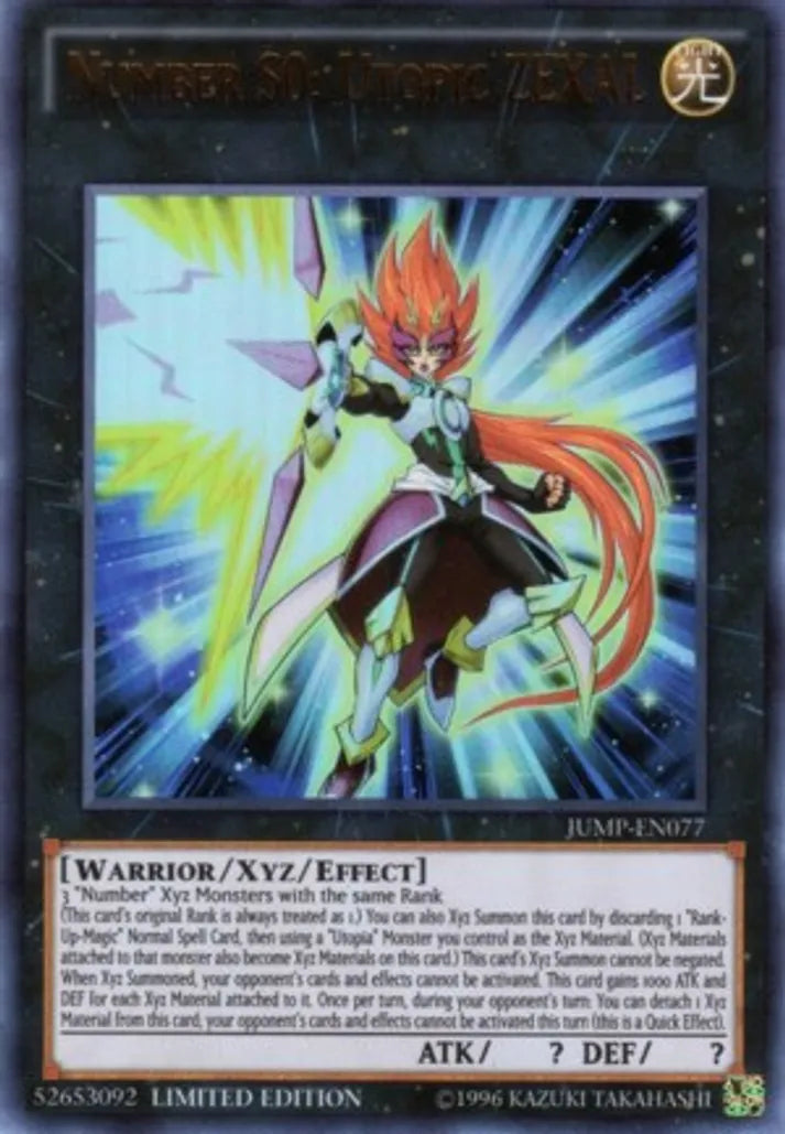 Number S0: Utopic ZEXAL - JUMP-EN077 - Ultra Rare Shonen Jump Magazine Promo