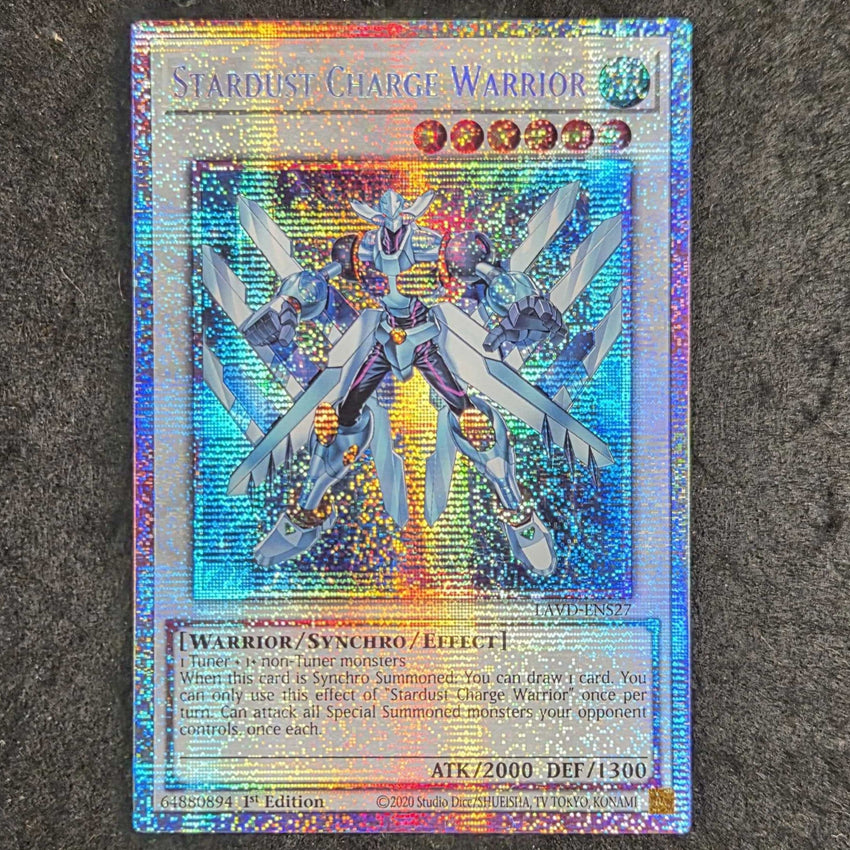 [STARLIGHT RARE] Stardust Charge Warrior (Starlight Rare) - (LAVD-ENS27) - Starlight Rare 1st Edition