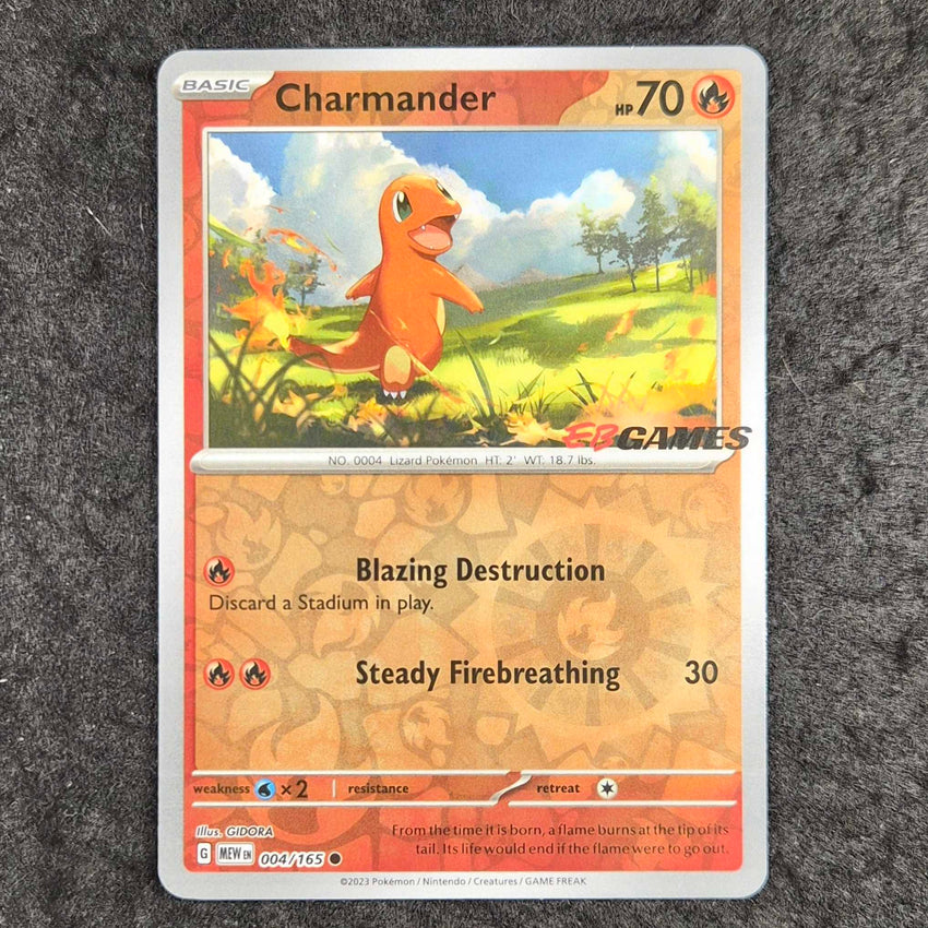 (A) Charmander - 004/165 - EB Games Stamped Promo