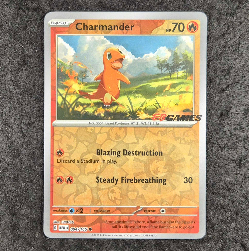 (B) Charmander - 004/165 - EB Games Stamped Promo