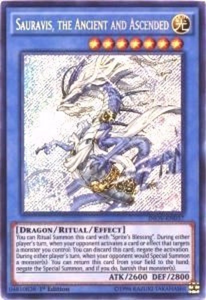 Sauravis, the Ancient and Ascended - (INOV-EN037) - Secret Rare  1st Edition