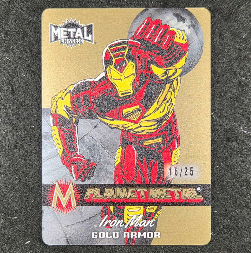 2024 Marvel Metal Universe Avengers IRON MAN Planet Metal Gold 16/25