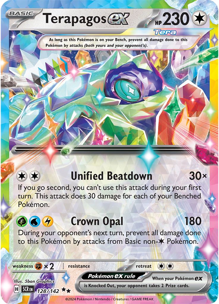 128/142 - Terapagos ex - Ultra Rare (Double Rare) Stellar Crown