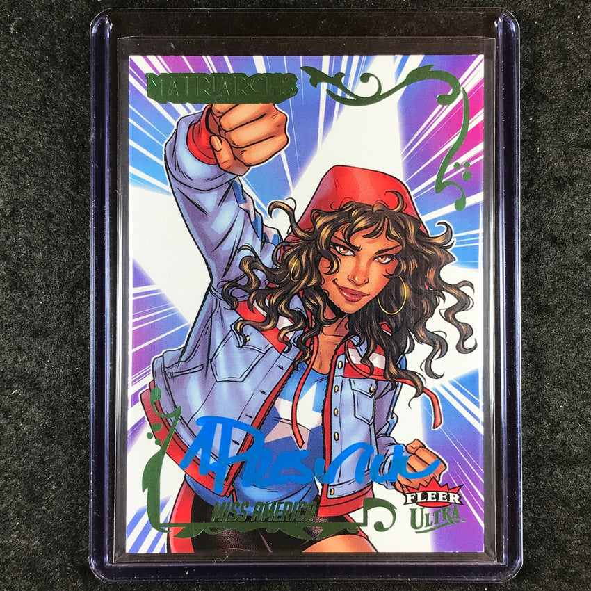 2024 Matriarchs of Marvel MISS AMERICA ALLIE PRESWICK Green Foil Auto 78/80 #23