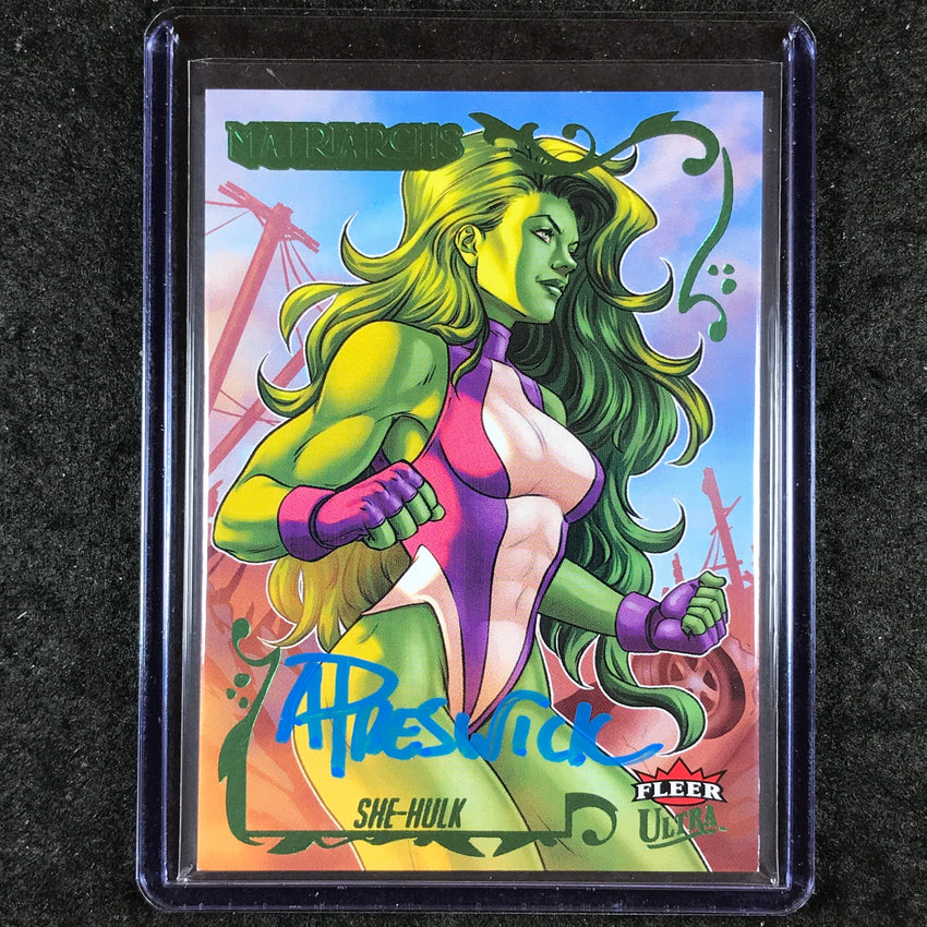 2024 Matriarchs of Marvel SHE-HULK ALLIE PRESWICK Green Foil Auto 60/80 #65