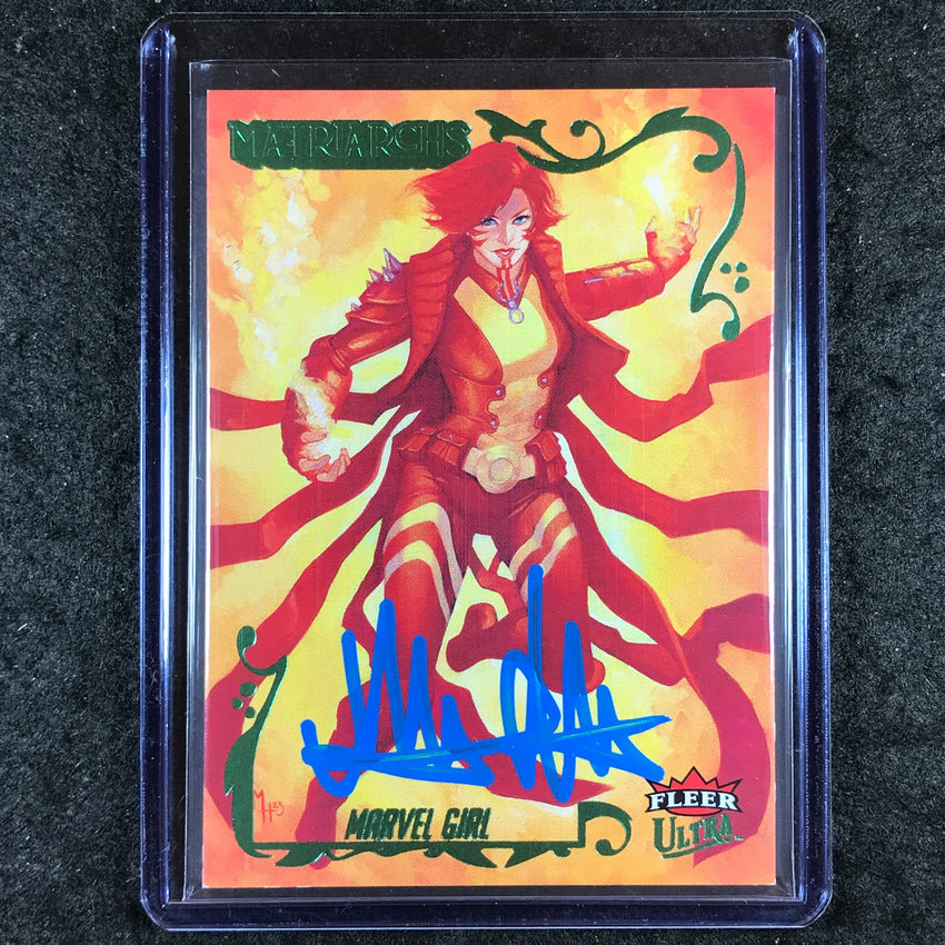 2024 Matriarchs of Marvel MARVEL GIRL MEGHAN HETRICK Green Foil Auto 14/80 #84