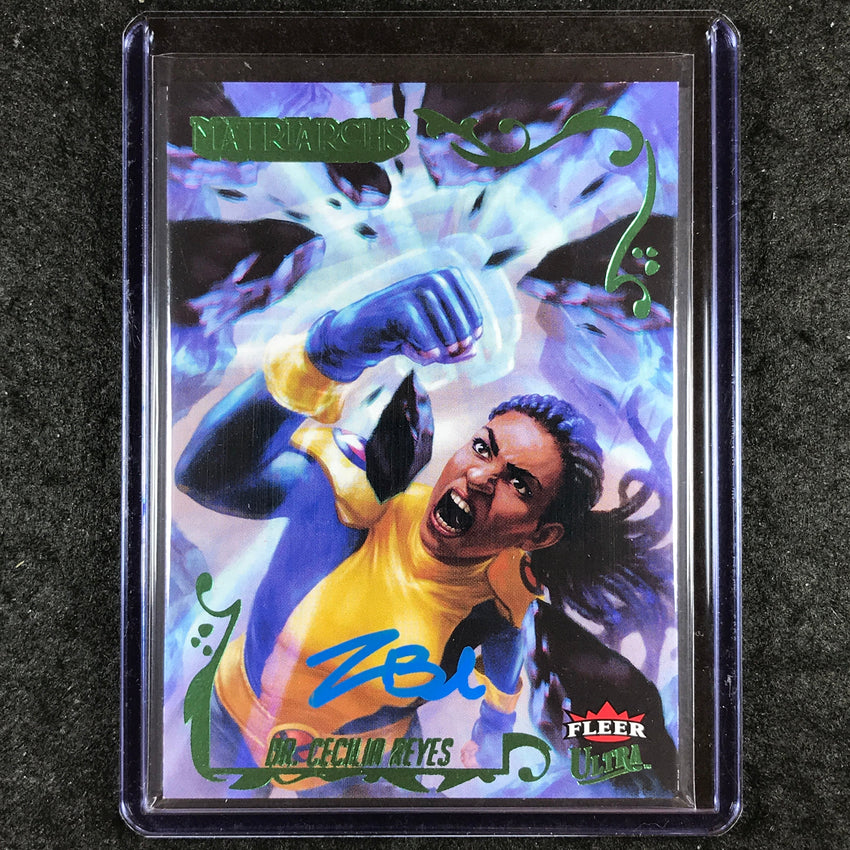 2024 Matriarchs of Marvel DR. CECILIA REYES ZOE BADINI Green Foil Auto 65/80 #90