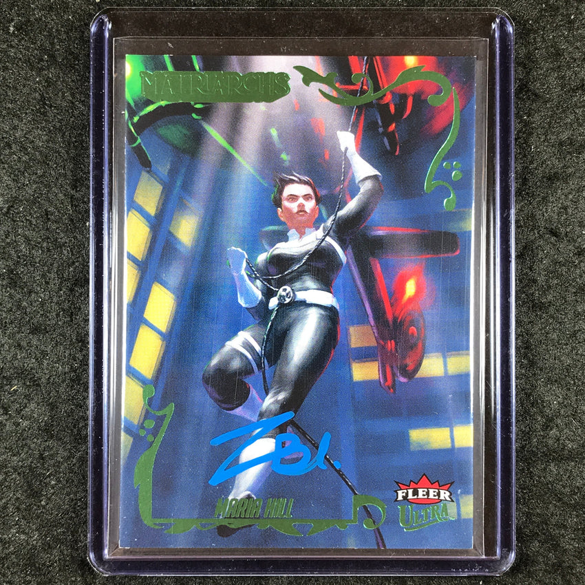 2024 Matriarchs of Marvel MARIA HILL ZOE BADINI Green Foil Auto 76/80 #91