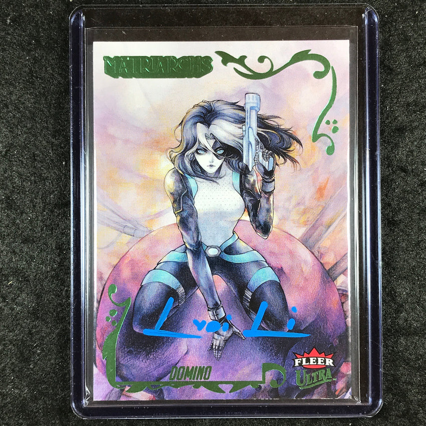 2024 Matriarchs of Marvel DOMINO LYDI LI Green Foil Auto 65/80 #93