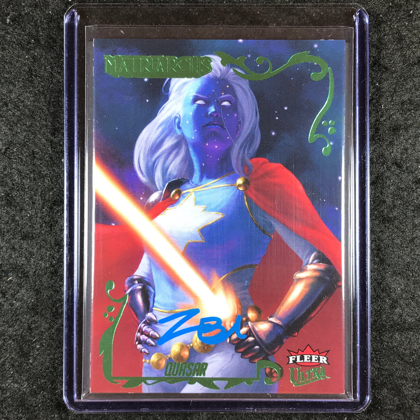 2024 Matriarchs of Marvel QUASAR ZOE BADINI Green Foil Auto 72/80 #99