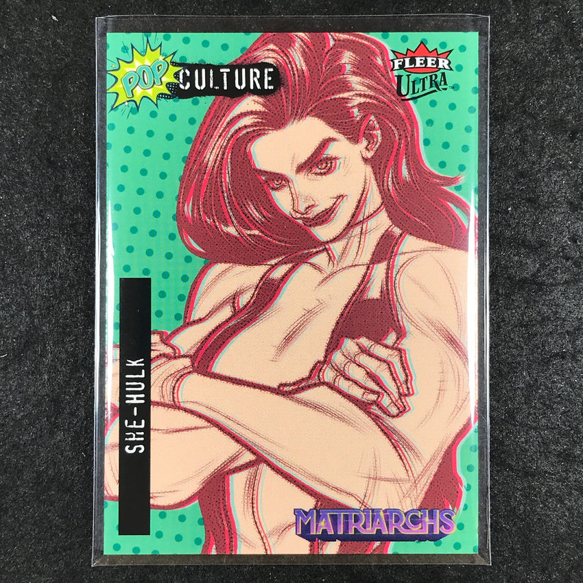 2024 Matriarchs of Marvel SHE-HULK GREEN SP Fleer Ultra Pop Culture #PC-13