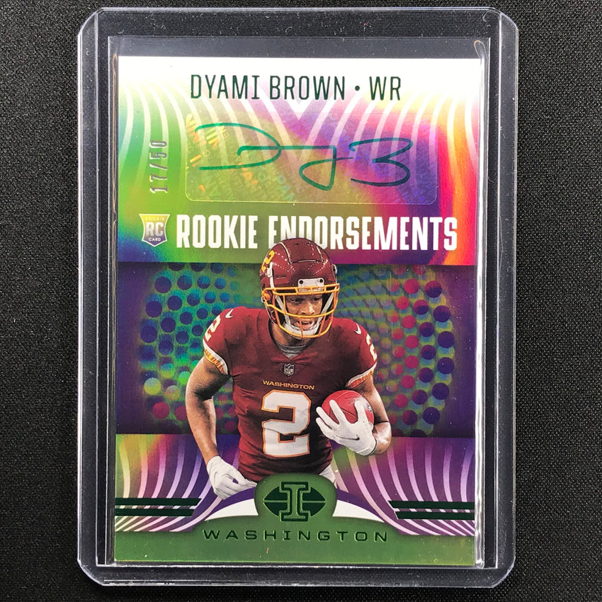 2021 Illusions Dyami Brown Rookie Endorsements Auto Green 17/50