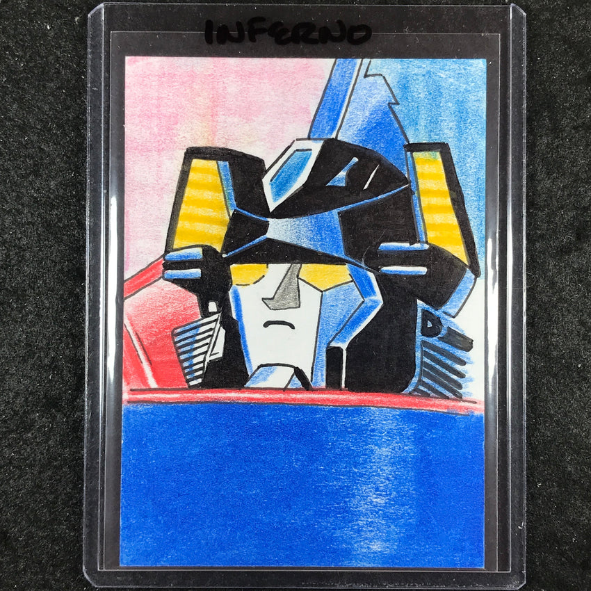 2024 Transformers 40th Anniversary INFERNO Artist Sketch 1/1 KRISHNA SHARMA