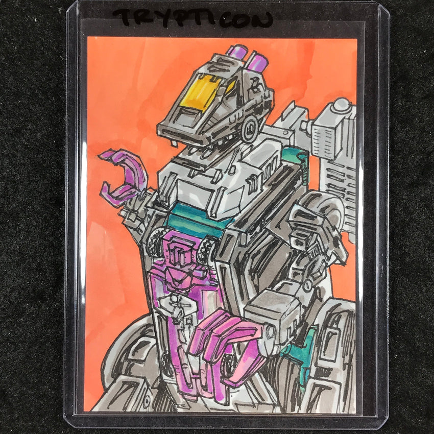 2024 Transformers 40th Anniversary TRYPTICON Artist Sketch 1/1 SUGIARTO ALIPUTRA