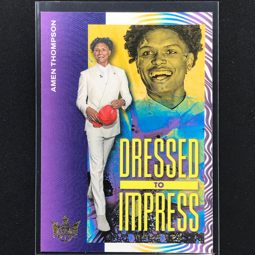 2023-24 Court Kings Amen Thompson Dressed To Impress Rookie Base #8