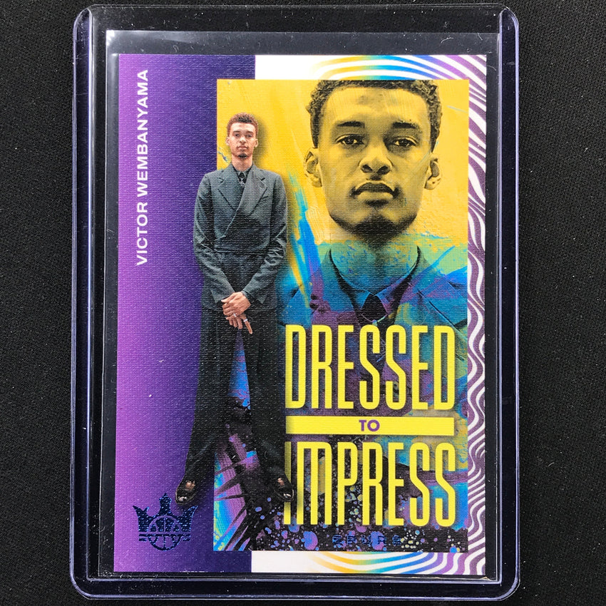 2023-24 Court Kings Victor Wembanyama Dressed To Impress Rookie Amethyst 15/99