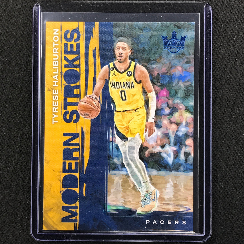 2023-24 Court Kings Tyrese Haliburton Modern Strokes Amethyst 5/99