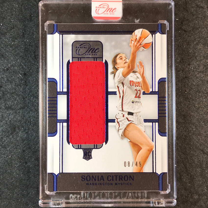 2025 One and One WNBA SONIA CITRON Rookie Memorabilia Jersey Relic Blue 8/49