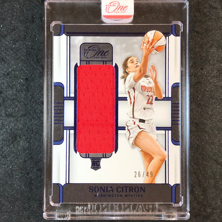 2025 One and One WNBA SONIA CITRON Rookie Memorabilia Jersey Relic Blue 26/49