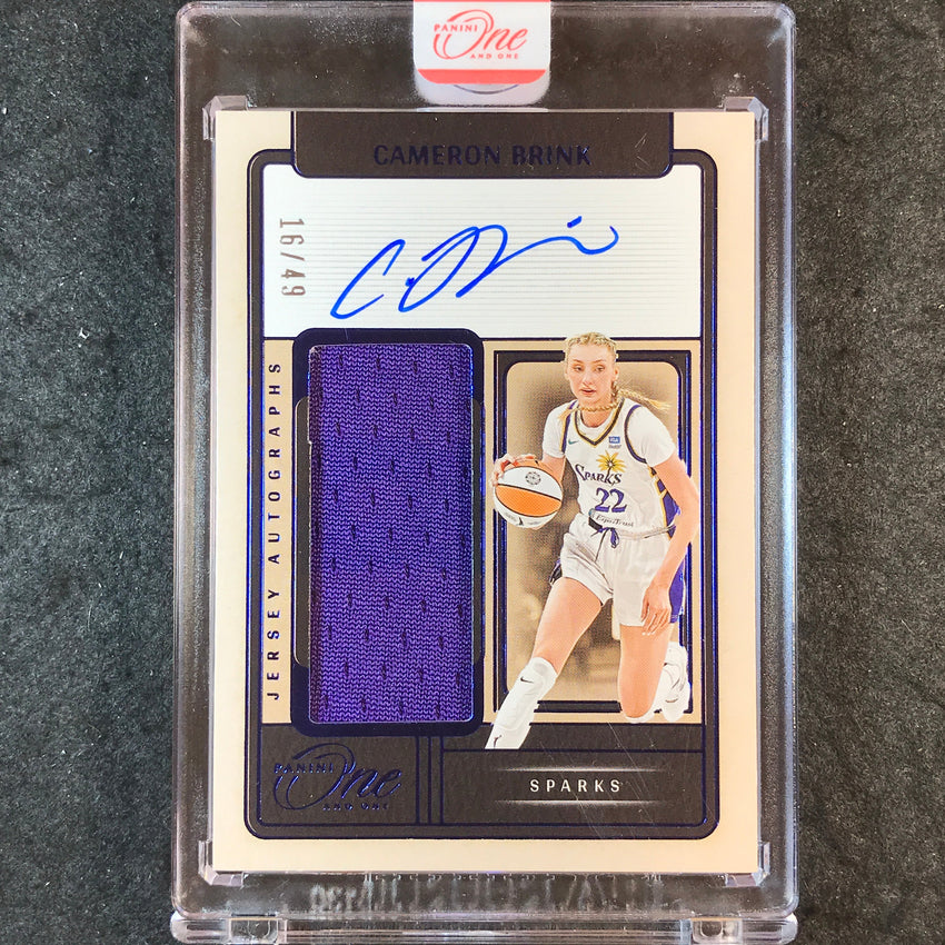 2025 One and One WNBA CAMERON BRINK Jersey Autograph Blue 16/49