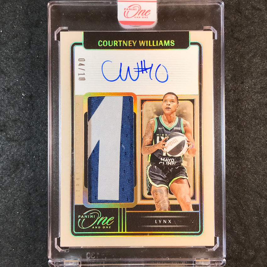 2025 One and One WNBA COURTNEY WILLIAMS Jersey Autographs Patch Gold 4/10