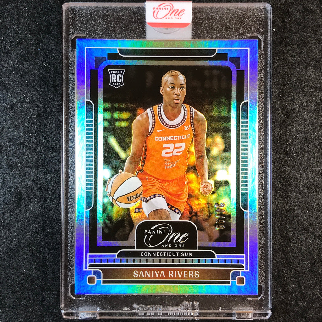 2025 One and One WNBA SANIYA RIVERS Rookie Base 24/99 #57 – Cherry ...