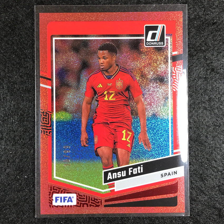 2023-24 Donruss Soccer ANSU FATI Base Red 30/99 #58