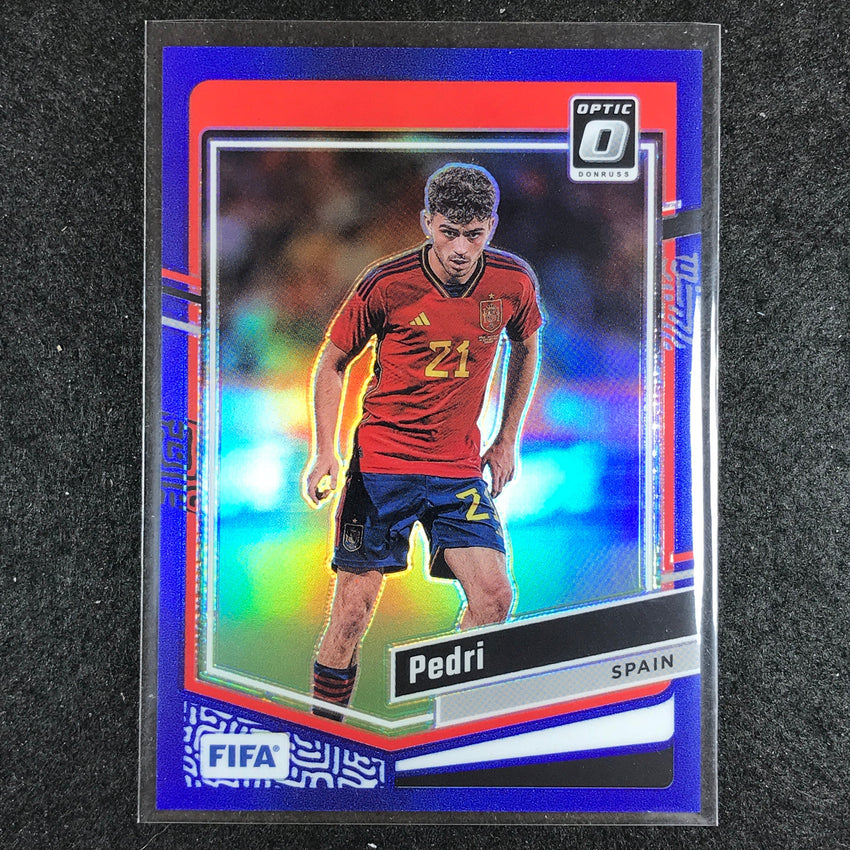 2023-24 Donruss Soccer PEDRI Optic Blue 65/99 No. 52