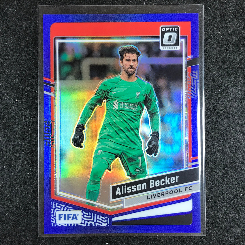 2023-24 Donruss Soccer ALISSON BECKER Optic Blue 29/99 #86