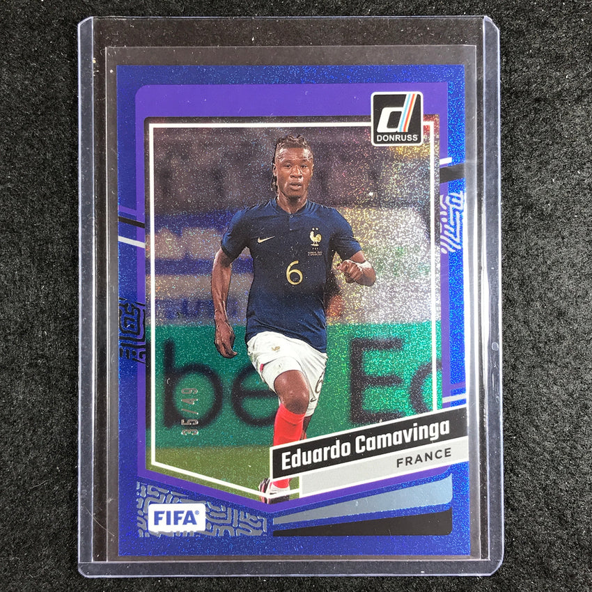 2023-24 Donruss Soccer EDUARDO CAMAVINGA Base Blue 35/49 #21