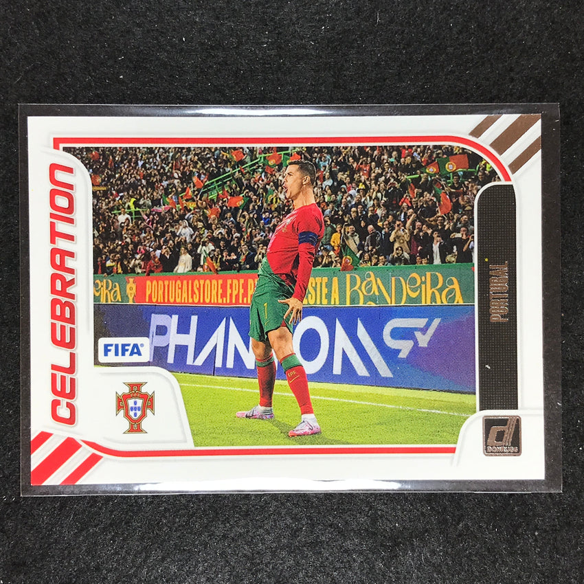 2023-24 Donruss Soccer CRISTIANO RONALDO Celebration Silver #7-Cherry Collectables